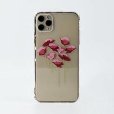 Прозрачный чехол для телефона с цветочным узором Shein