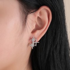 Серьги-звезды со стразами Shein