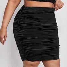 Однотонная облегающая юбка размера плюс Shein