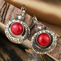 Серьги с круглой гравировкой Shein