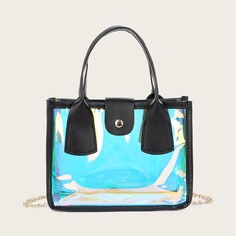 Голографическая сумка-сэтчел с цепочкой Shein