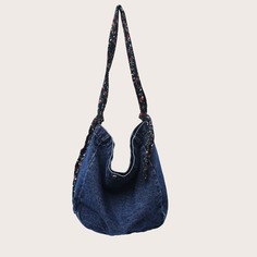 Сумка через плечо с узлом и цветочным узором Shein