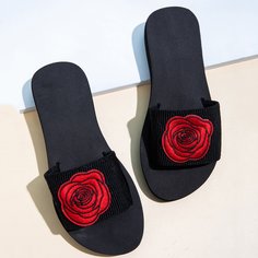 Шлепанцы с цветочным узором Shein