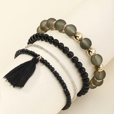 4шт браслет из бусинами Shein