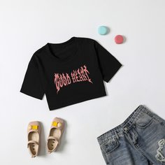 буква Повседневный Футболки для девочек Shein