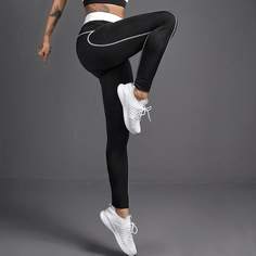 Контрастные спортивные леггинсы Shein
