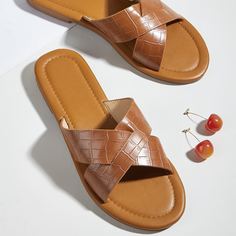 Крокодиловый принт Модный Сандалии/босоножки Shein