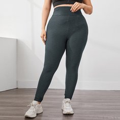 Спортивные колготки большого размера с широким поясом Shein