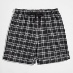 С батом перед в клетку Институтский Мужские шорты Shein