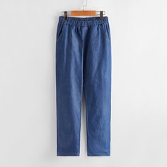 Однотонные брюки на кулиске для мальчиков Shein