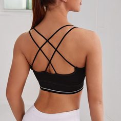 крест на крест Спортивные бюстгальтеры Shein