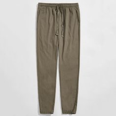 Мужские однотонные брюки с карманом Shein