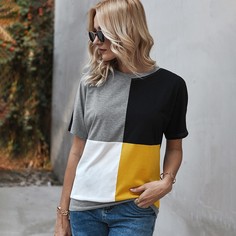 Контрастная футболка Shein