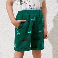 Шорты с мультипликационным принтом для мальчиков Shein