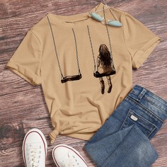 Футболка с графическим принтом Shein