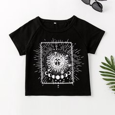 Графический Повседневный Футболки для маленьких девочек Shein