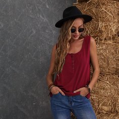 Жилет с кнопками Shein