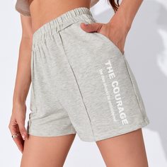 Лозунг Повседневный Шорты Shein