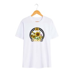Футболка с принтом подсолнуха Shein