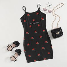 Цветочный принт Повседневный Платья для девочек Shein