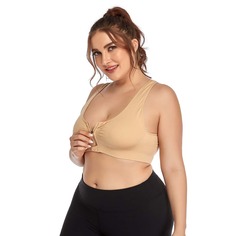 Спортивное бюстгальтер на молнии спереди Plus Medium Support Shein