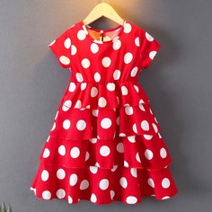 Платье в горошек для девочек Shein