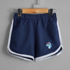 Контрастная отделка Мультяшный принт Повседневный Шорты для мальчиков Shein