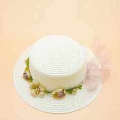 Соломенная шляпа с цветком для девочек Shein
