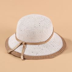 Соломенная шляпа с узлом для девочек Shein