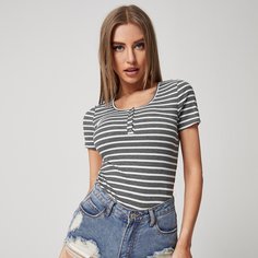 Футболка в полоску Shein