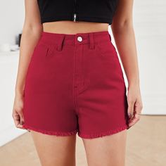 Джинсовые шорты с карманами Shein
