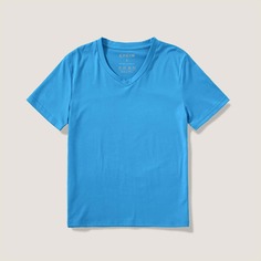Одноцветный Повседневный Футболки Shein