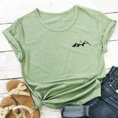 Графический Повседневный Футболки Shein