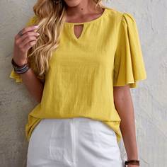 Однотонная блузка Shein