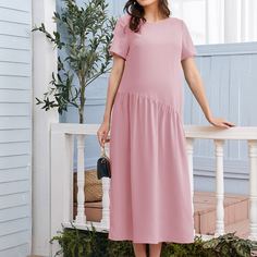 Платье для кормления с молнией для беременных Shein