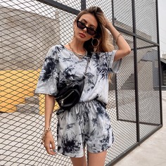Шорты и футболка с принтом тай-дай Shein