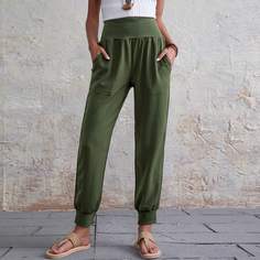 Однотонные брюки с карманом Shein