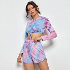 на кулиске тай дай Спортивный комплектный костюм Shein