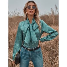 Леопардовый Элегантный Блузы Shein