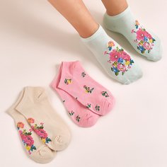 3 пары носки с цветочным принтом Shein