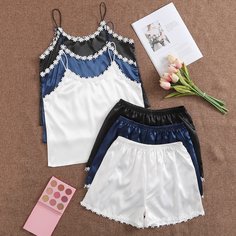 с аппликацией Элегантный Комплект пижамы Shein
