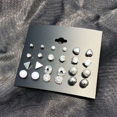 12 пар геометрические серьги Shein