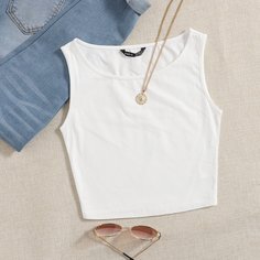 Обычный короткий жилет-топ Shein