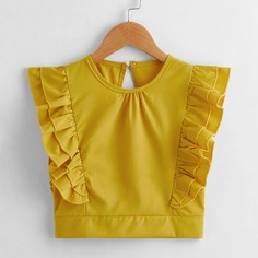 Топ с оборкой для девочек Shein