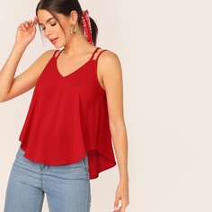 Асимметричный топ с двойными бретелями Shein