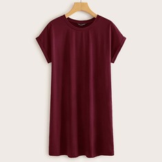 Однотонное платье-футболка Shein