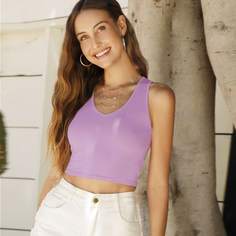 Облегающий короткий топ Shein