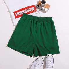 Шорты с эластичной талией и карманом Shein