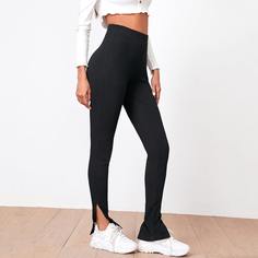 Трикотажные брюки с разрезом Shein