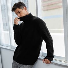 трикотажный Одноцветный Повседневный Мужские кардиганы и джемперы Shein
